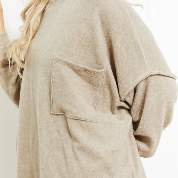 Zenana Home for the Weekend Full Size Brushed Melange Sweater - Picture 10 of 10